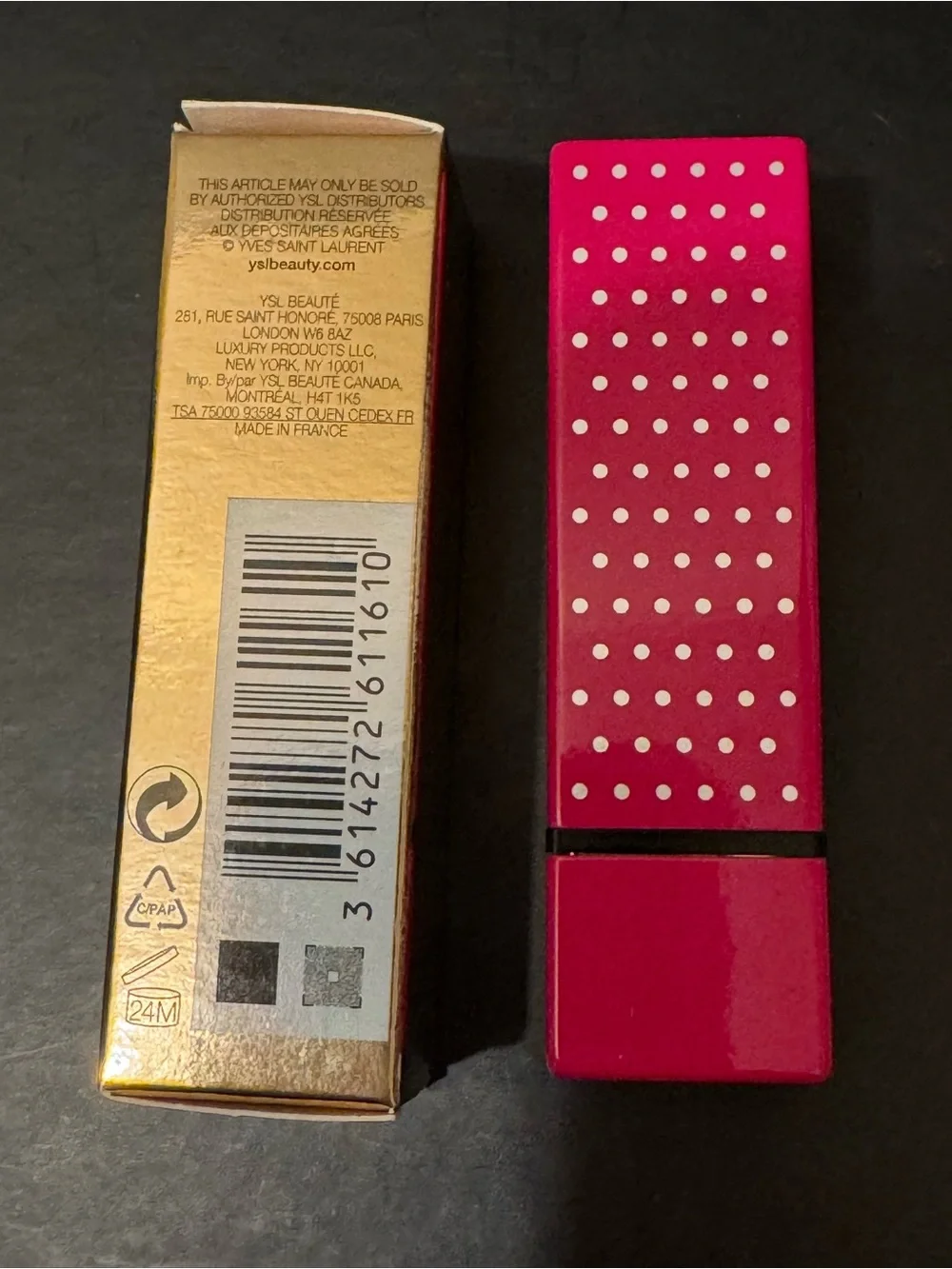 BNIB YSL Limited Edition Rouge Pur Couture Studs Lipstick 99 Fuchsia Allusion